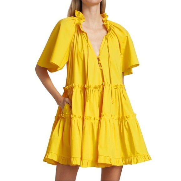 CHARINA SARTE Mila Tunic Dress In Mango Size XS - Picture 1 of 13